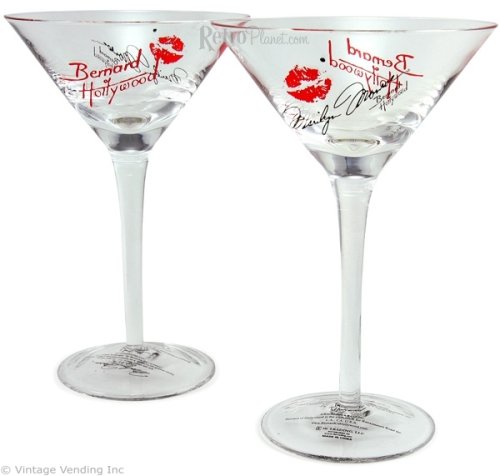 Marilyn Monroe Martini Glasses Set of Two