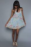 Free People The Crinkle Racer Tank Dress in Light Blue,Dresses for Women