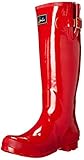 Joules Women's Field Welly Gloss Rain Boot, Dark Red, 6 M US