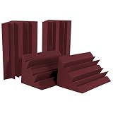 Auralex LENBUR LENRD Bass Traps in Burgundy 8- 12x12x17 Triangular; 24 Long