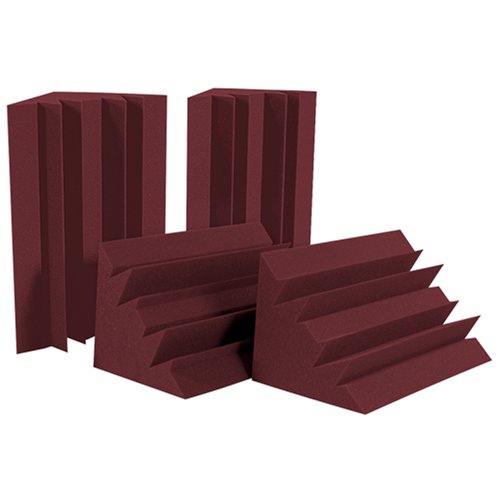 Auralex LENBUR LENRD Bass Traps in Burgundy 8- 12x12x17 Triangular; 24 Long