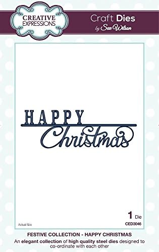 Sue Wilson Designs Dies - Festive Collection Happy Christmas die