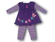 Good Lad Purple Butterflies and Flowers Legging Set