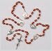 Wood Rosary - 19" Silver Tone Chain - Solid Construction - IMPORTED FROM ITALY