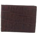 Boston Traveler Basketweave Italian Leather Slim Wallet - Brown