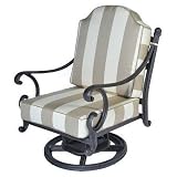 Athena Swivel Rocking Club Chair Finish: Rich Walnut