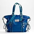 Coach Poppy Patent Leather Spotlight Convertiable Shoulder Bag Purse 13835 Blueberry