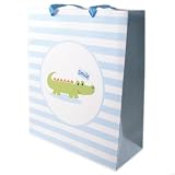 Luvable Friends Ribbon Handle Gift Bag, Blue