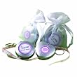 Kate Aspen "Love Beyond Measure" Measuring Tape Keychain in Sheer Organza Bag - Heart