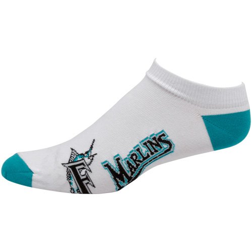 Florida Marlins White Team Logo Ankle Socks