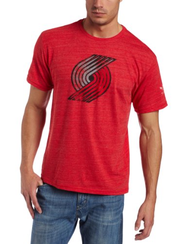 NBA Portland Trail Blazers Better Logo Tri Blend Tee (Red, Medium)