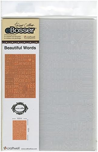Craftwell USA Teresa Collins Embossing Folder, Beautiful Words by Craftwell USA