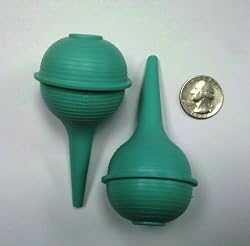 Oasis Adult Ear Wax Hand Syringe w/Non Slip Ribbed Bulb, 1oz, Pair