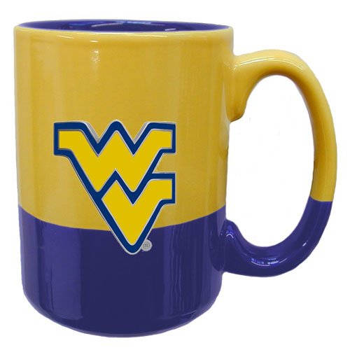 West Virginia Mountaineers 2-Tone Grande Mug Yellow/Blue - NCAA College Athletics