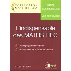 L'indispensable des MATHS HEC : Voie �conomique