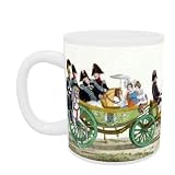 Louis XVIII (1755-1824) and his Family Reviewing the Royal Troops at the Champ de Mars, 20th June 1814, the day of the blessing of the flags of the Garde Royale (coloured engraving) by French School - Mug - Standard Size