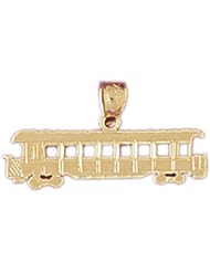 Dazzlers Solid 14k Gold Locomotive Train Charm Pendant Available in three colors from jewelsberry (weights: 1.2 grams only)