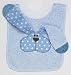 Blue Bunny Velour Pullover Teether Bib
