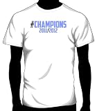 Manchester City: 2011-2012 Champions Printed Soccer Tee, Adult Small - White