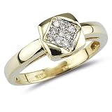 0.13ct Diamond Engagement Ring 14K Yellow Gold (VS Clarity, G Color)