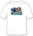 T-shirt with water, "stars and stripes", American, flag, pool, splash