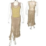 Skirt Set Georgette Embroidery Womens Casual Sundresses Size S