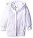 American Hawk Big Boys' Fleece Zip Front Hoodie, White, 10/12