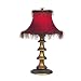 Living Well 4145 Gold Table Lamp Ruby Dupioni Shade with Eyelash Image