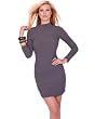Long Sleeve Mock Turtleneck Ribbed Open Back Mini Winter Sweater Dress S M L from Hot From Hollywood