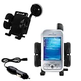 HTC 6700Q Qwest Flexible Auto Windshield Holder with Car Charger - Uses Gomadic TipExchange