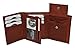 Leatherboss Leather Boys Slim Compact Flap Id and Coin Pocket Trifold Wallet for men women, Brown
