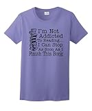 Not Addicted to Reading Can Stop Finish this Book Ladies T-Shirt XL Violet
