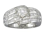 EGL Certified 1.33 cts Diamond Engagement Ring 14Kt White Gold