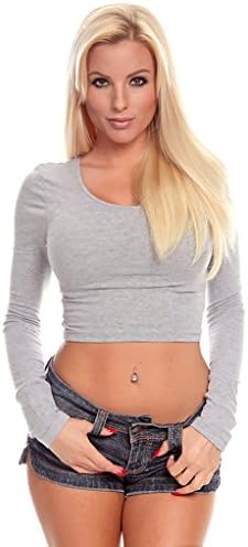 Lolli Couture ETHNIC SCOOP NECK LONG SLEEVE CASUAL CROP TOP