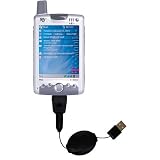 Retractable USB Cable for the T-Mobile iPAQ h6315 with Power Hot Sync and Charge capabilities - Gomadic Brand w/ TipExchange Technology