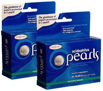 2 BOXES of Enzymatic Therapy Acidophilus Pearls, 90 Pearls