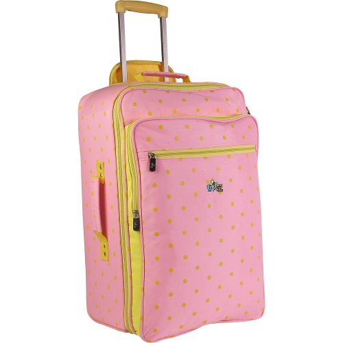 Like Luggage Dots Minetrade; 21 Rolling Upright Carry-On (Discontinued Colors - Pink/Yellow
