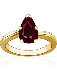18K Yellow Gold Pear Cut Ruby Solitaire Ring (GIA Certificate)