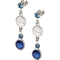 LogoArt Denver Broncos Crystal 7MM CHARM Earring