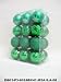 Christmas Ornaments Set of 24pc 2.5" Green Mat Painted Shyny Decorated Glitter Balls
