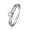 10KT White Gold with Pink Heart Baguette and Round Diamond Promise Ring (1/10 cttw)