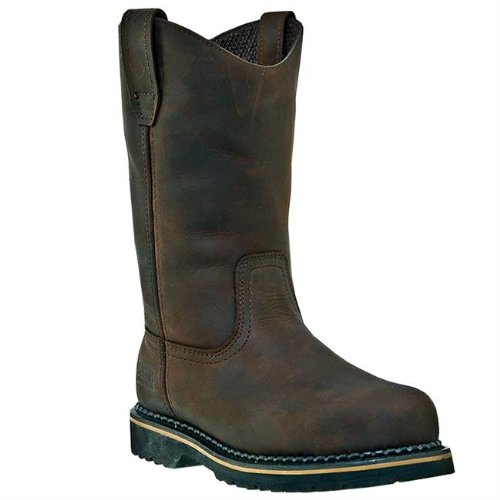 McRae Industrial Men's 11" Safety Toe Wellington MR85344 Boots,Dark Brown,12 M US