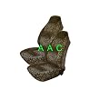 Set of 2 Universal-fit Animal Print Front Bucket Seat Cover - Leopard