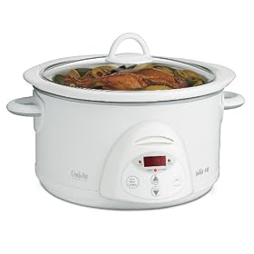 Crock-pot� 5Qt Round Countdown, White