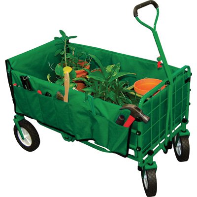 200 lb Capacity Green Folding Wagon