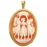 Del Gatto Young Girls Cornelian Cameo Pendant / Pin