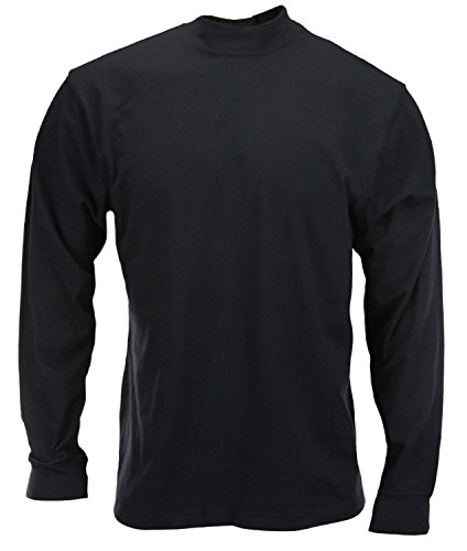 Adidas Men's Long Sleeve Cotton Mock Shirt - Black