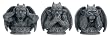 Gargoyle - No Evil Gargoyles (Set Of 3) - Cold Cast Resin - 3" - 3.25" Height