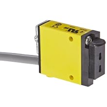 Banner SM312FP Mini Beam DC Photoelectric Sensor, Plastic Fiber Mode, Cable Termination, Variable Sensing Range, 2m Cable Length