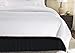Bed Skirt by Royal - 100% Cotton Pleated Bed Skirt (Queen, Black)